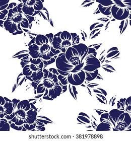 Abstract elegance seamless pattern with floral background