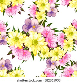 Abstract elegance seamless pattern with floral background