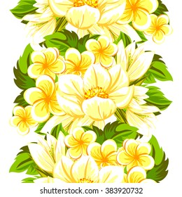 Abstract elegance seamless pattern with floral background