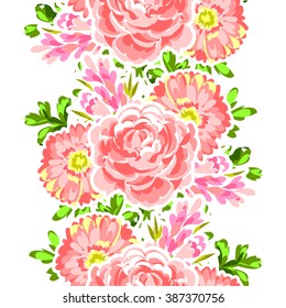 Abstract elegance seamless pattern with floral background