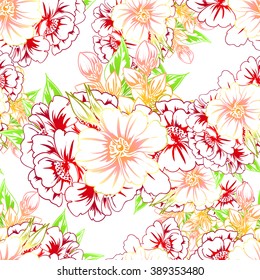 Abstract elegance seamless pattern with floral background