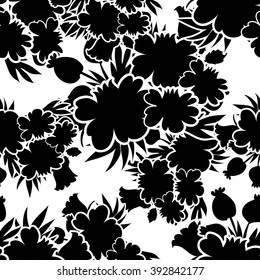 Abstract elegance seamless pattern with floral background