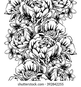 Abstract elegance seamless pattern with floral background