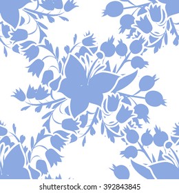 Abstract elegance seamless pattern with floral background