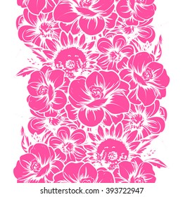 Abstract elegance seamless pattern with floral background