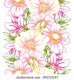 Abstract elegance seamless pattern with floral background