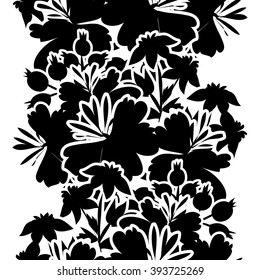 Abstract elegance seamless pattern with floral background