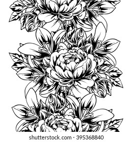 Abstract elegance seamless pattern with floral background