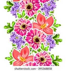 Abstract elegance seamless pattern with floral background