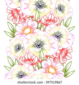 Abstract elegance seamless pattern with floral background