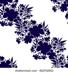 Abstract elegance seamless pattern with floral background