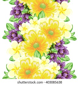 Abstract elegance seamless pattern with floral background