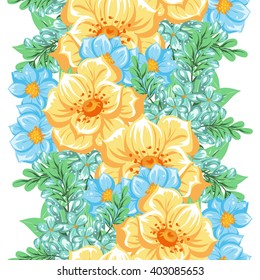 Abstract elegance seamless pattern with floral background