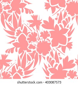 Abstract elegance seamless pattern with floral background