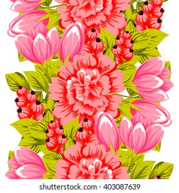 Abstract elegance seamless pattern with floral background