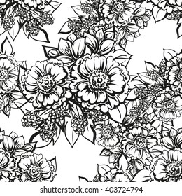 Abstract elegance seamless pattern floral background