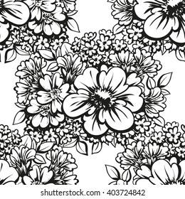 Abstract elegance seamless pattern floral background
