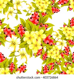 Abstract elegance seamless pattern with floral background