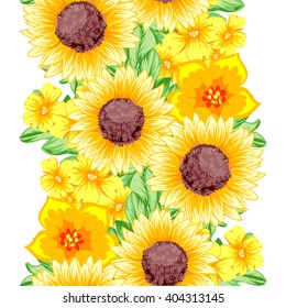 Abstract elegance seamless pattern with floral background