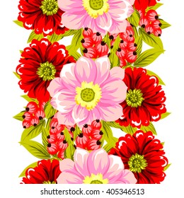 Abstract elegance seamless pattern with floral background