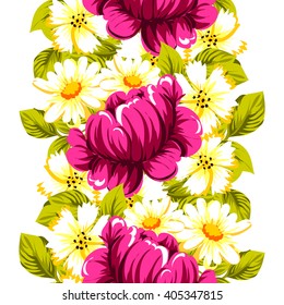 Abstract elegance seamless pattern with floral background
