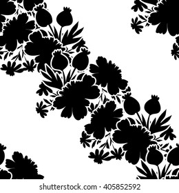 Abstract elegance seamless pattern with floral background