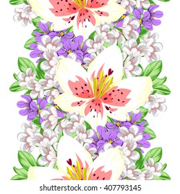 Abstract elegance seamless pattern with floral background