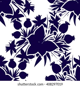 Abstract elegance seamless pattern with floral background