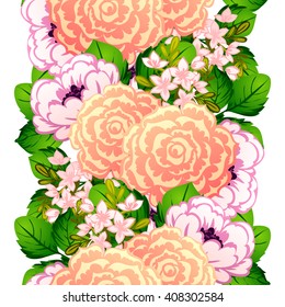 Abstract elegance seamless pattern with floral background