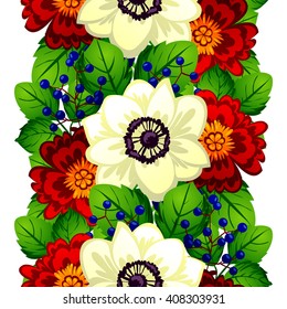 Abstract elegance seamless pattern with floral background