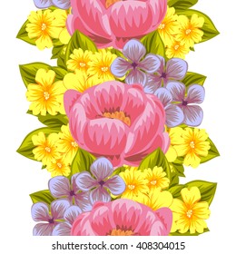 Abstract elegance seamless pattern with floral background
