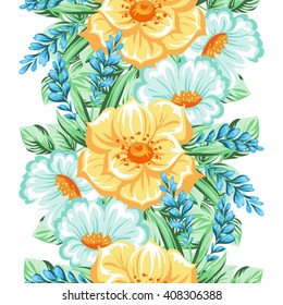 Abstract elegance seamless pattern with floral background