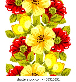 Abstract elegance seamless pattern with floral background