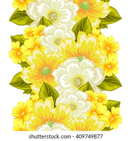 Abstract elegance seamless pattern with floral background