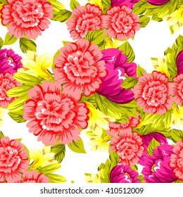 Abstract elegance seamless pattern with floral background