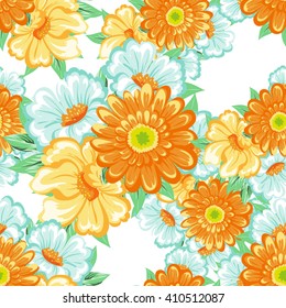 Abstract elegance seamless pattern with floral background