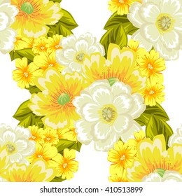 Abstract elegance seamless pattern with floral background