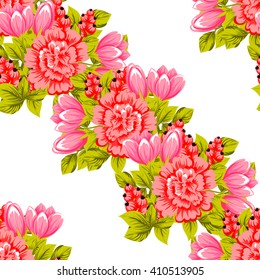 Abstract elegance seamless pattern with floral background