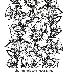 Abstract elegance seamless pattern with floral background