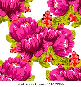 Abstract elegance seamless pattern with floral background