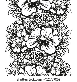 Abstract elegance seamless pattern with floral background