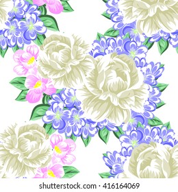 Abstract elegance seamless pattern with floral background