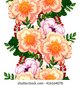 Abstract elegance seamless pattern with floral background