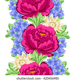 Abstract elegance seamless pattern with floral background