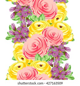 Abstract elegance seamless pattern with floral background