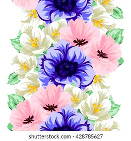 Abstract elegance seamless pattern with floral background