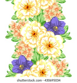 Abstract elegance seamless pattern with floral background