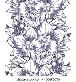 Abstract elegance seamless pattern with floral background
