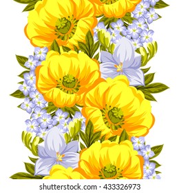 Abstract elegance seamless pattern with floral background