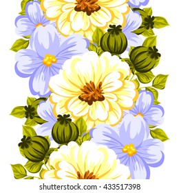 Abstract elegance seamless pattern with floral background